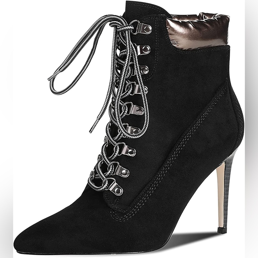 ISNOM, Sexy, Ankle boots, glamorous.